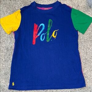 Polo by Ralph Lauren Kids Colorful T-Shirt - Blue, Yellow, Green